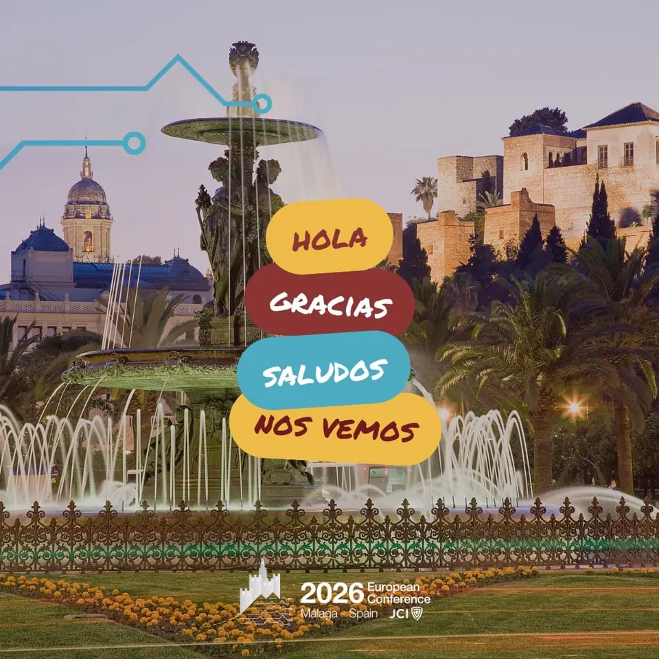 Promotional image for the JCI European Conference in Málaga, 29 April to 2 May 2026