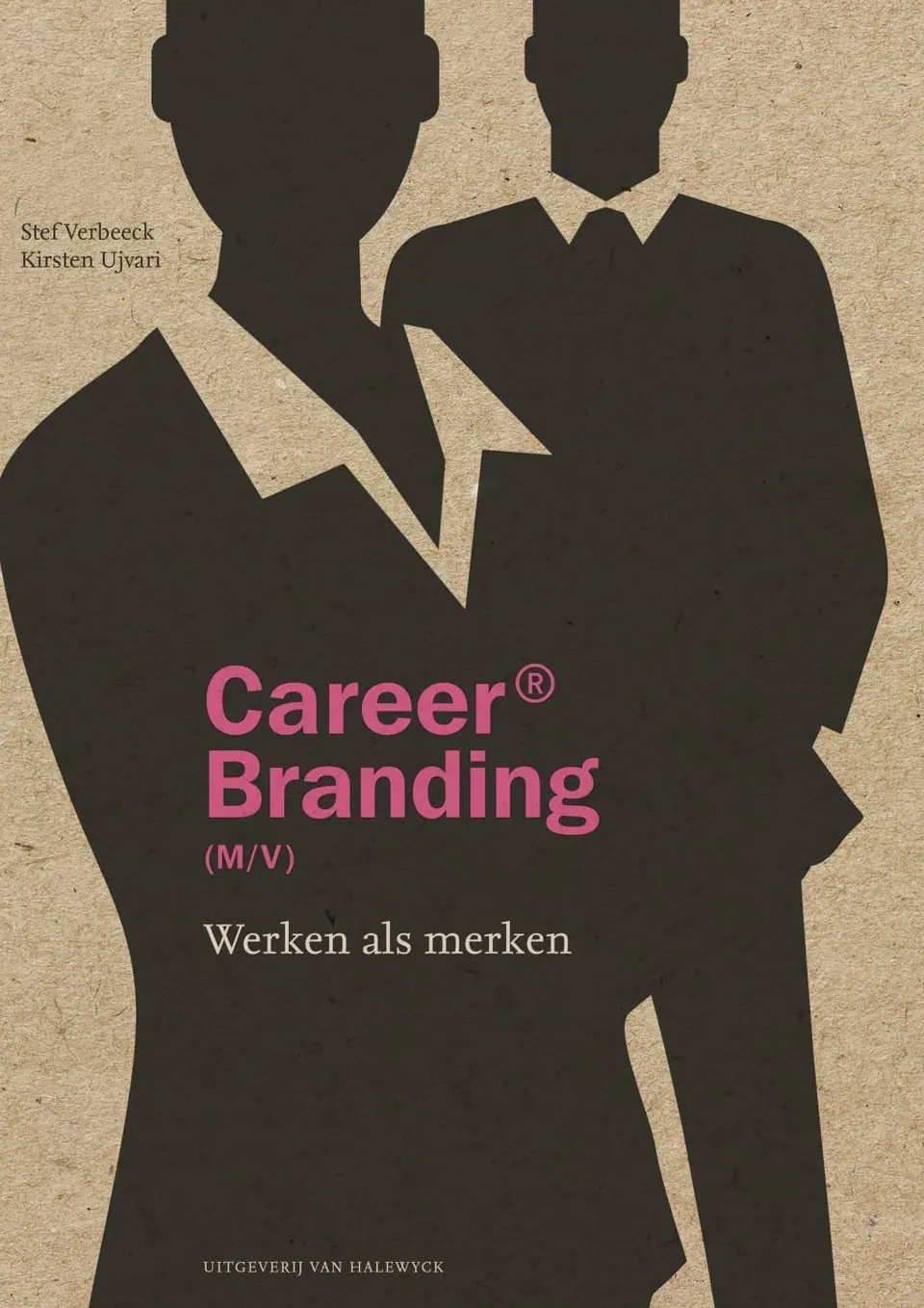 Cover of the book Career Branding by Stef Verbeeck, with silhouettes of two people in business clothes